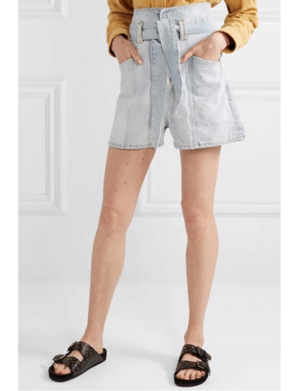 IRO Paris Voukko shorts In Lightwash Denim Size 34 XS or US 2